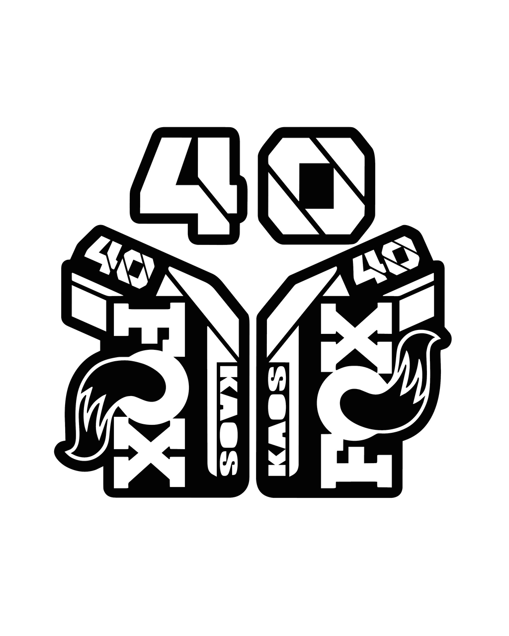 Fox 40 style Fork Decal Kaos Customs