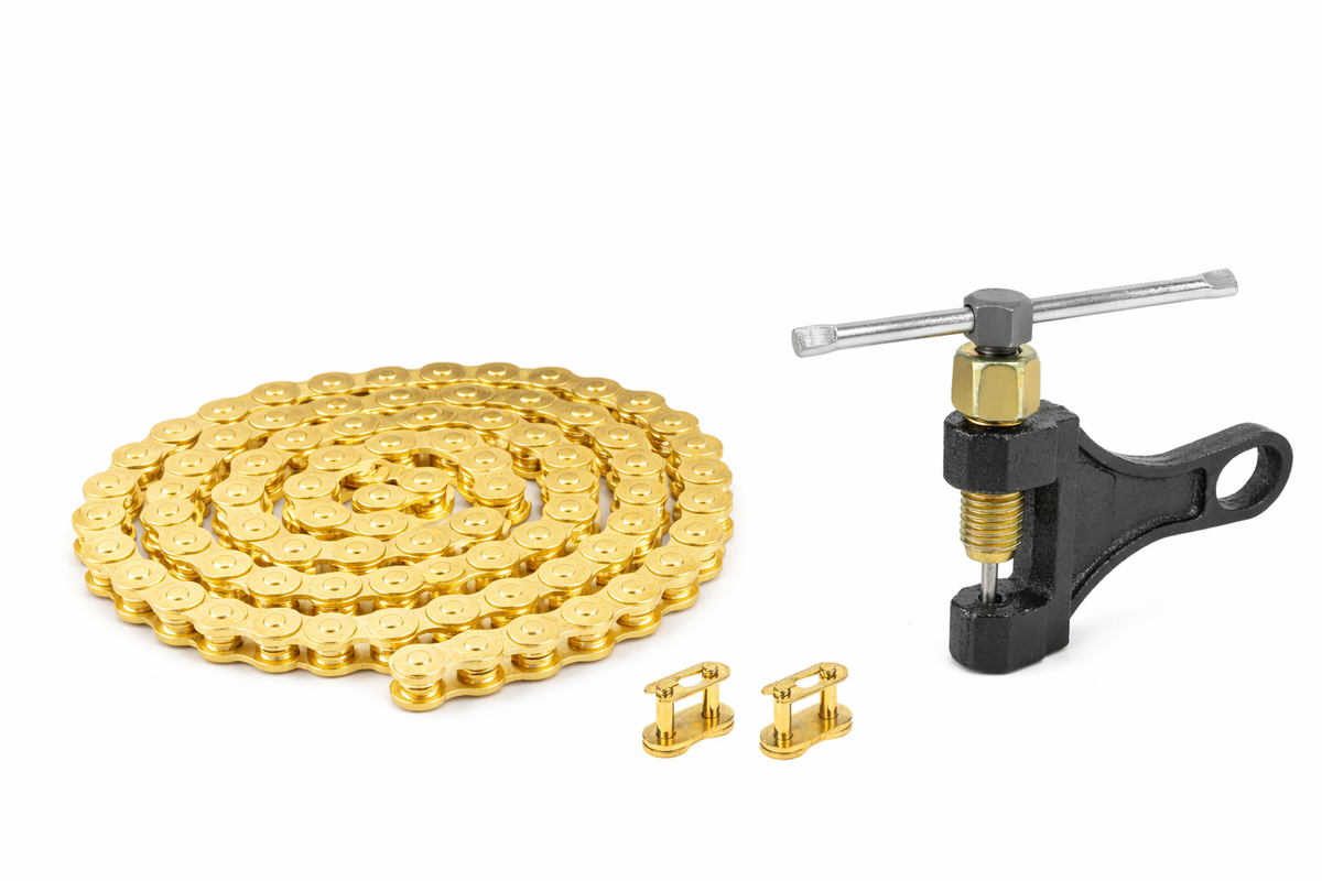 Tuttio Soleil 01 & Yozma Gold Chain Upgrade Heavy Duty 420 E-Bike Chain (116 Links) Forged Racing