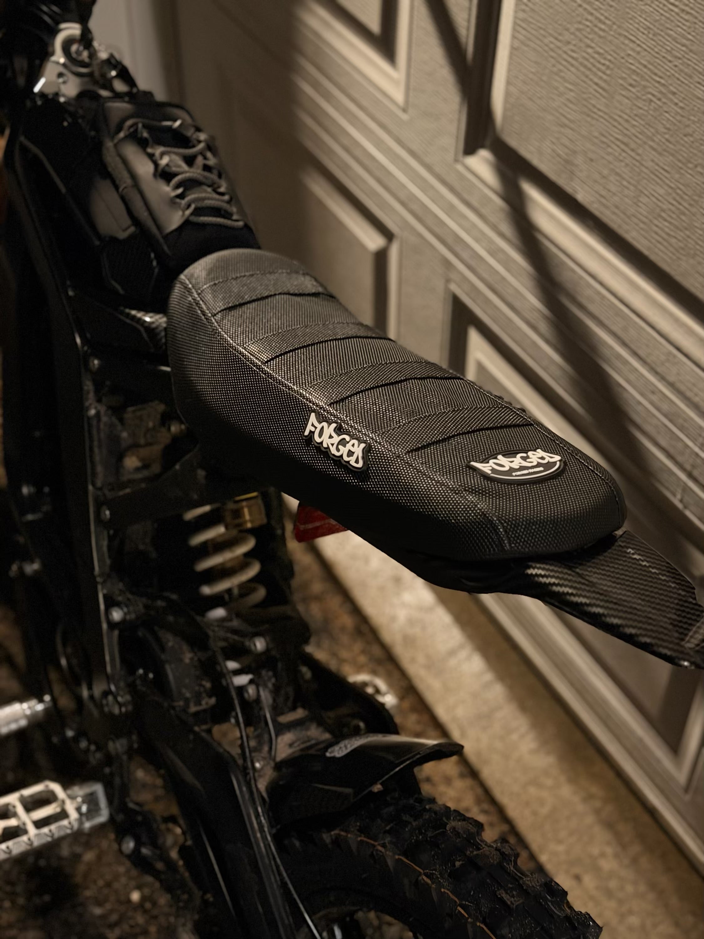 Forged Racing E-Moto Ribbed Seat Cover | Grip Seat Cover for Surron, Talaria & E-Ride Forged Racing