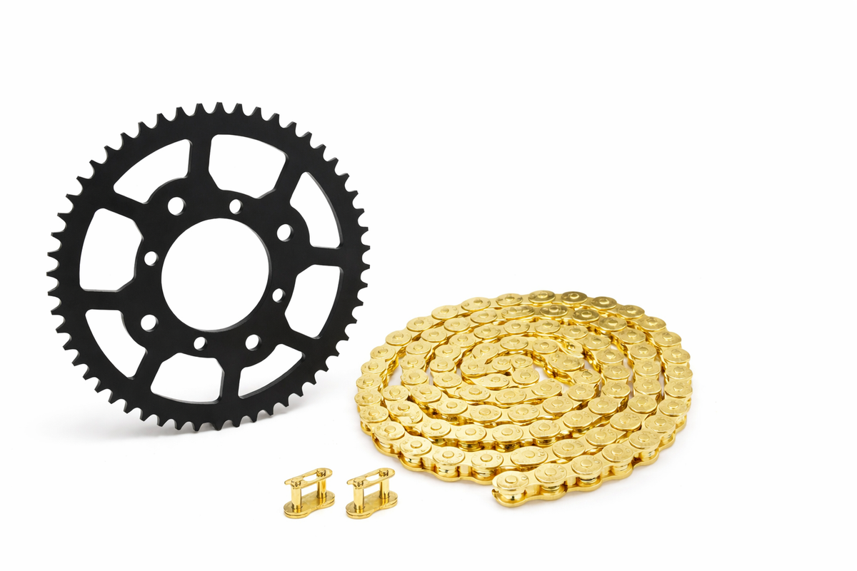 Tuttio Soleil 01 & Yozma Gold Chain Upgrade Heavy Duty 420 E-Bike Chain (116 Links) Forged Racing