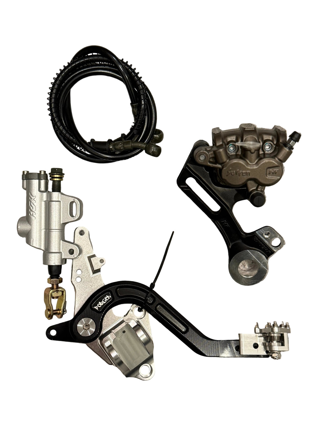 Surron Ultra Bee Foot Brake Kit with OEM Caliper Rear Foot Brake Conversion Upgrade Forged Racing