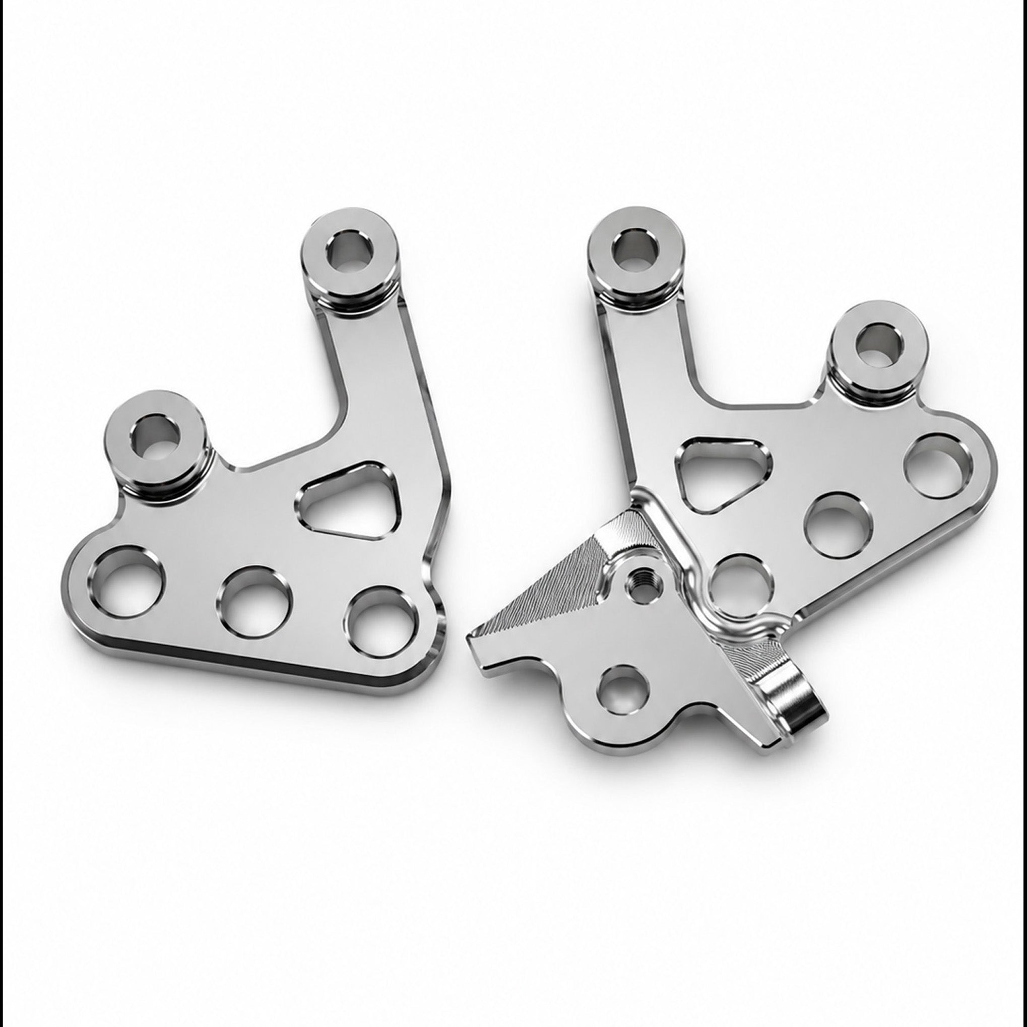 Chrome Silver Foot Peg Brackets for Surron Light Bee X & E-Ride Pro Heavy Duty Upgrade Forged Racing