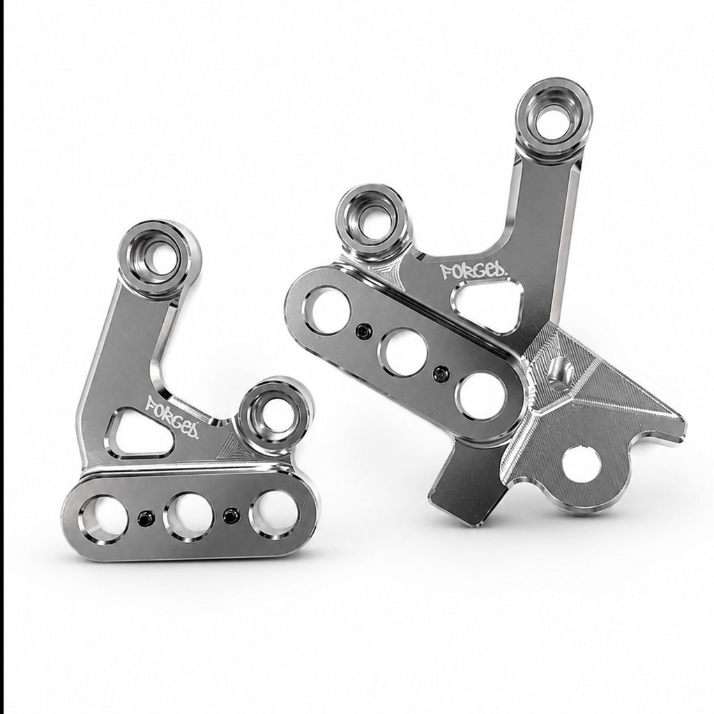 Chrome Silver Foot Peg Brackets for Surron Light Bee X & E-Ride Pro Heavy Duty Upgrade Forged Racing