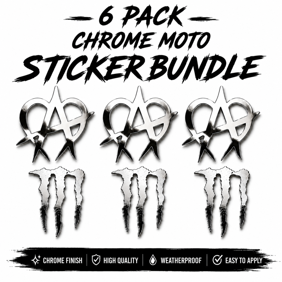 Moto-Sticker Bundle (Chrome) Forged Racing