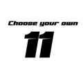 Custom Chrome Number Sticker Forged Racing