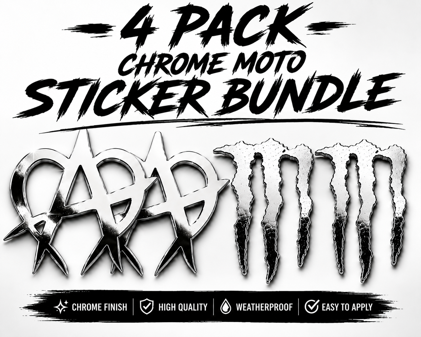 Moto-Sticker Bundle (Chrome) Forged Racing