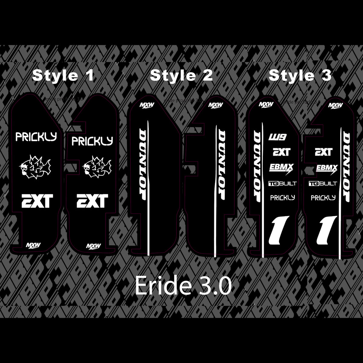 Eride 3.0 Fork Guard Decals JBP