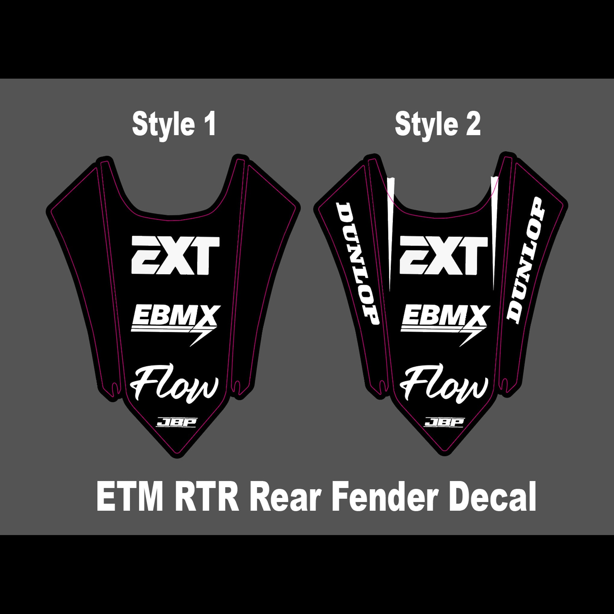 Etm RTR Rear Fender Decal JBP