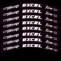 Excel rim decal set, 8-piece wheel sticker kit
