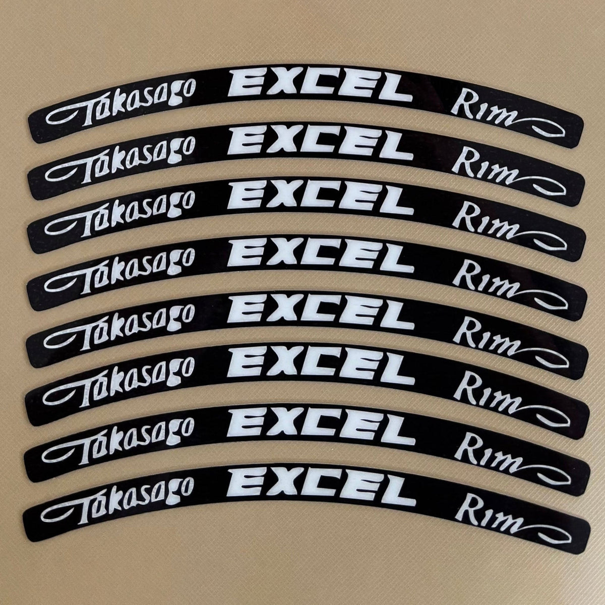 Excel rim decal set, 8-piece wheel sticker kit – alternate angle