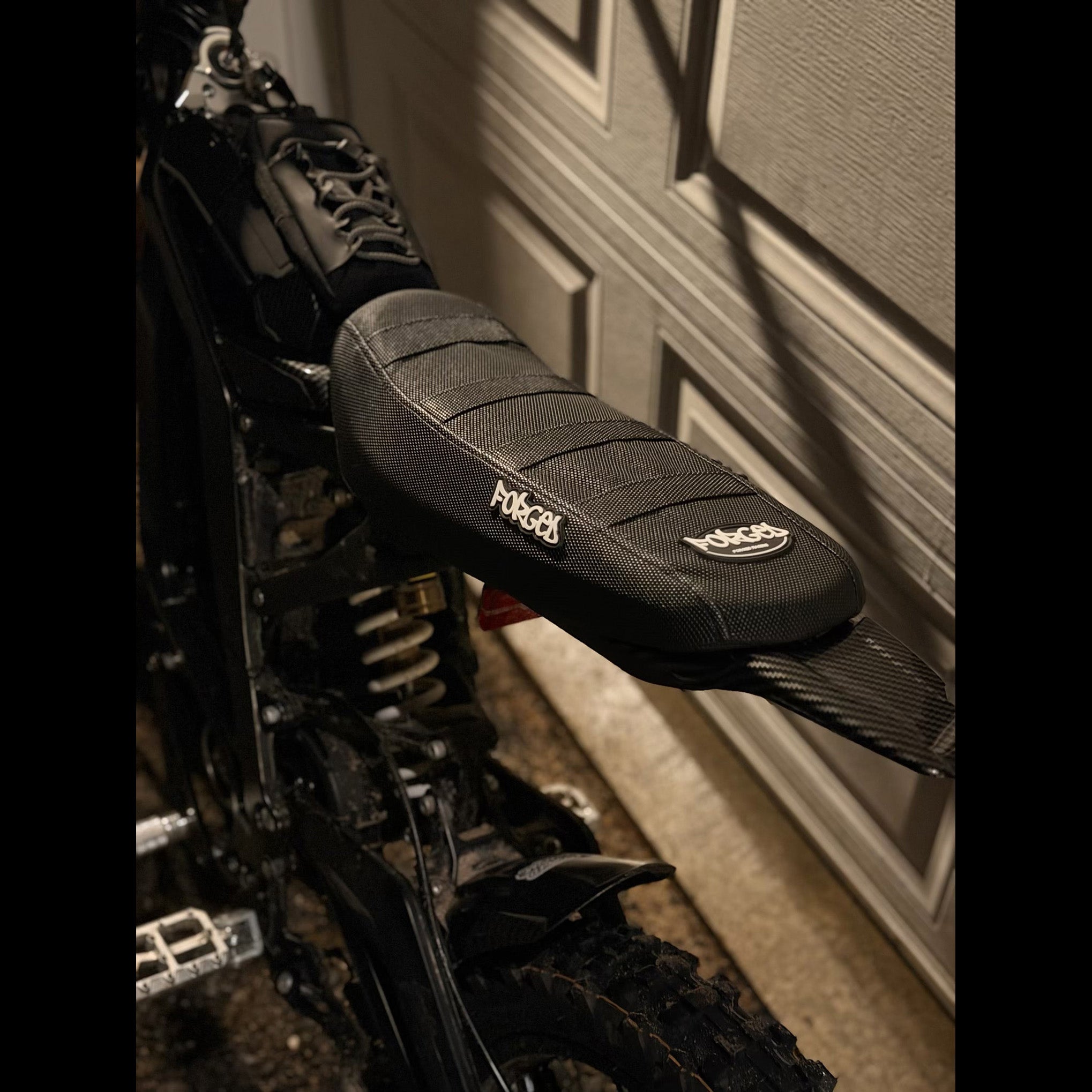 Forged Racing E-Moto Ribbed Seat Cover | Grip Seat Cover for Surron, Talaria & E-Ride Forged Racing
