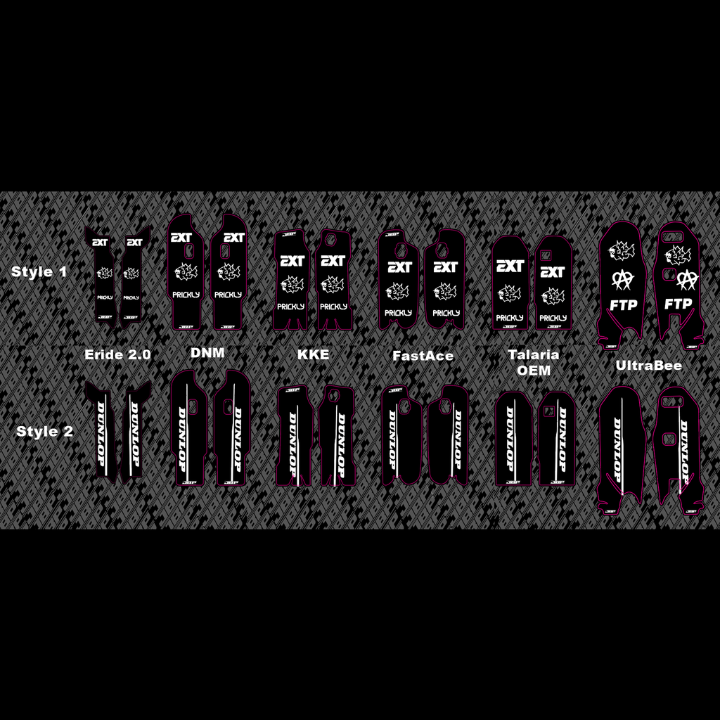 Fork guard decal set for DNM, KKE, FastAce and Talaria forks