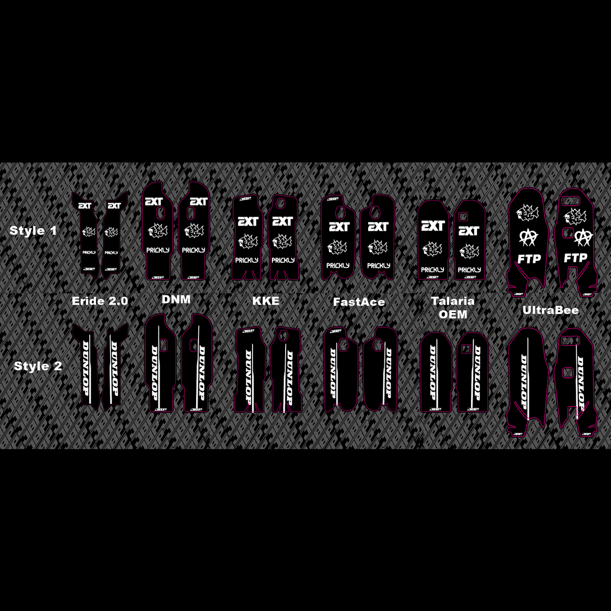Fork guard decal set for DNM, KKE, FastAce and Talaria forks