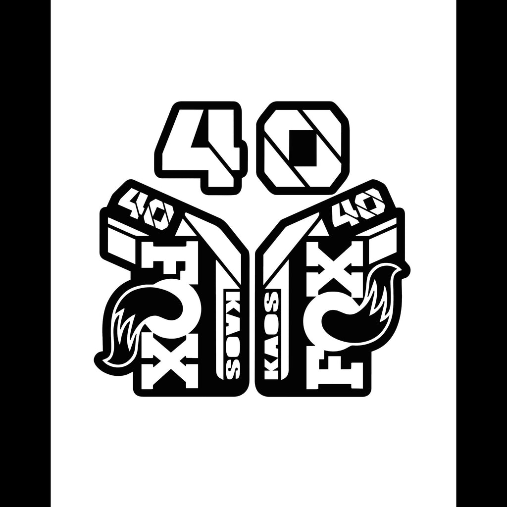 Fox 40 style Fork Decal Kaos Customs