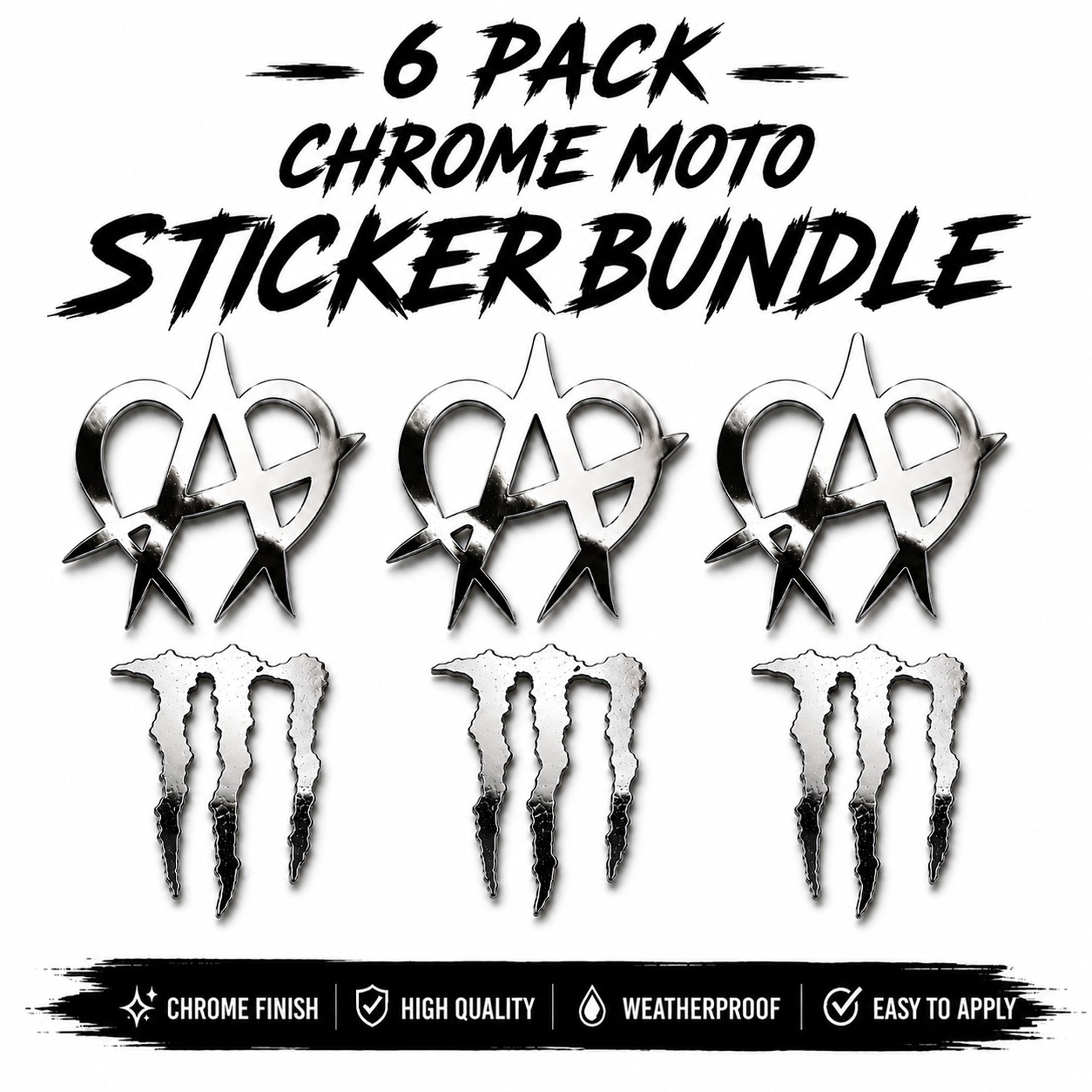 Moto-Sticker Bundle (Chrome) Forged Racing