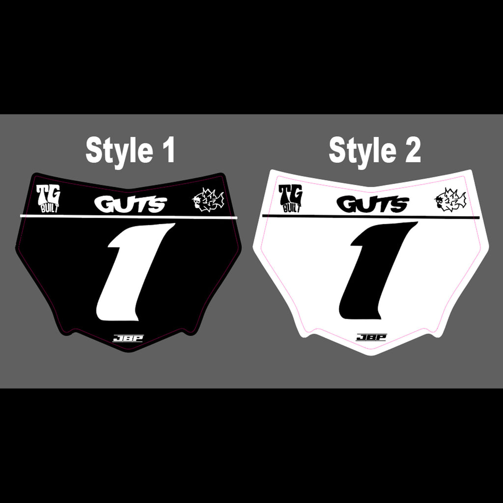 Motocuts Race Front Plate Decal JBP