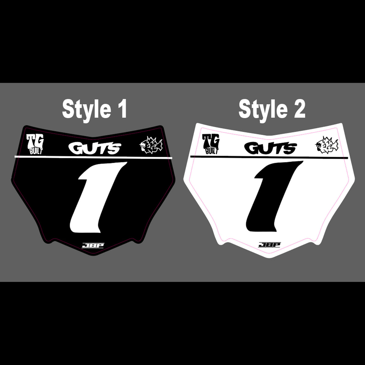 Motocuts Race Front Plate Decal JBP