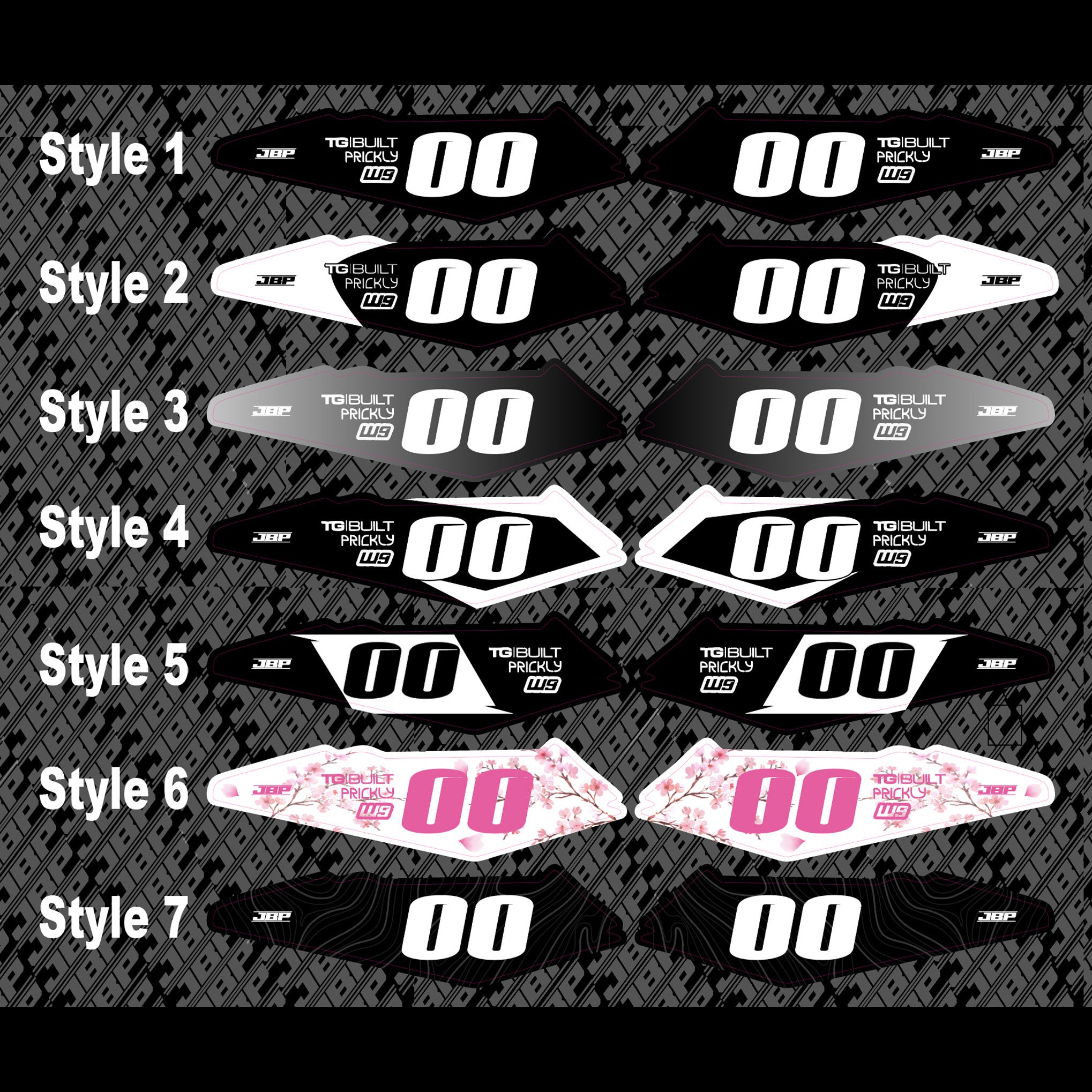 Side Fender E-Bike Decals LBX/Eride Pro JBP
