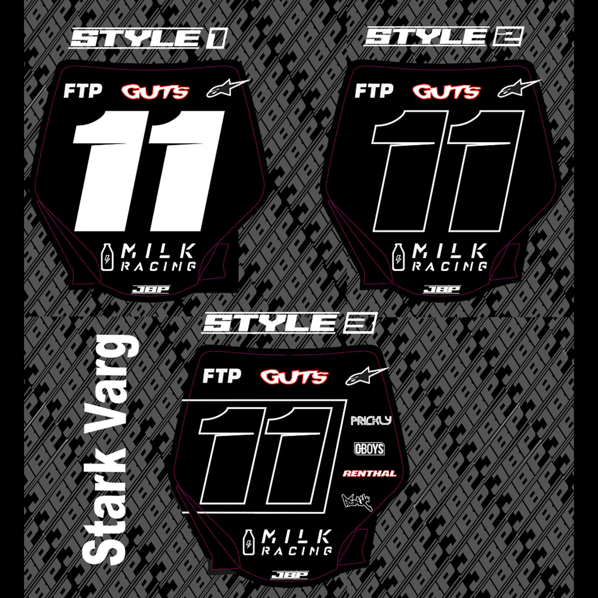 Stark Varg Front Plate Decals JBP