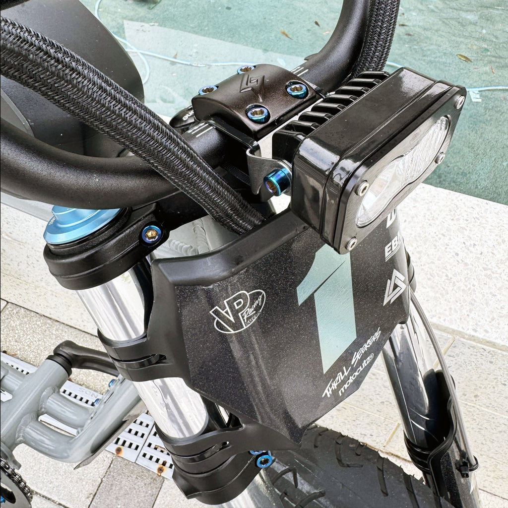 Super73 RX titanium triple clamp bolt set – close-up detail