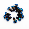 Super73 titanium frame bolt set in burnt blue finish