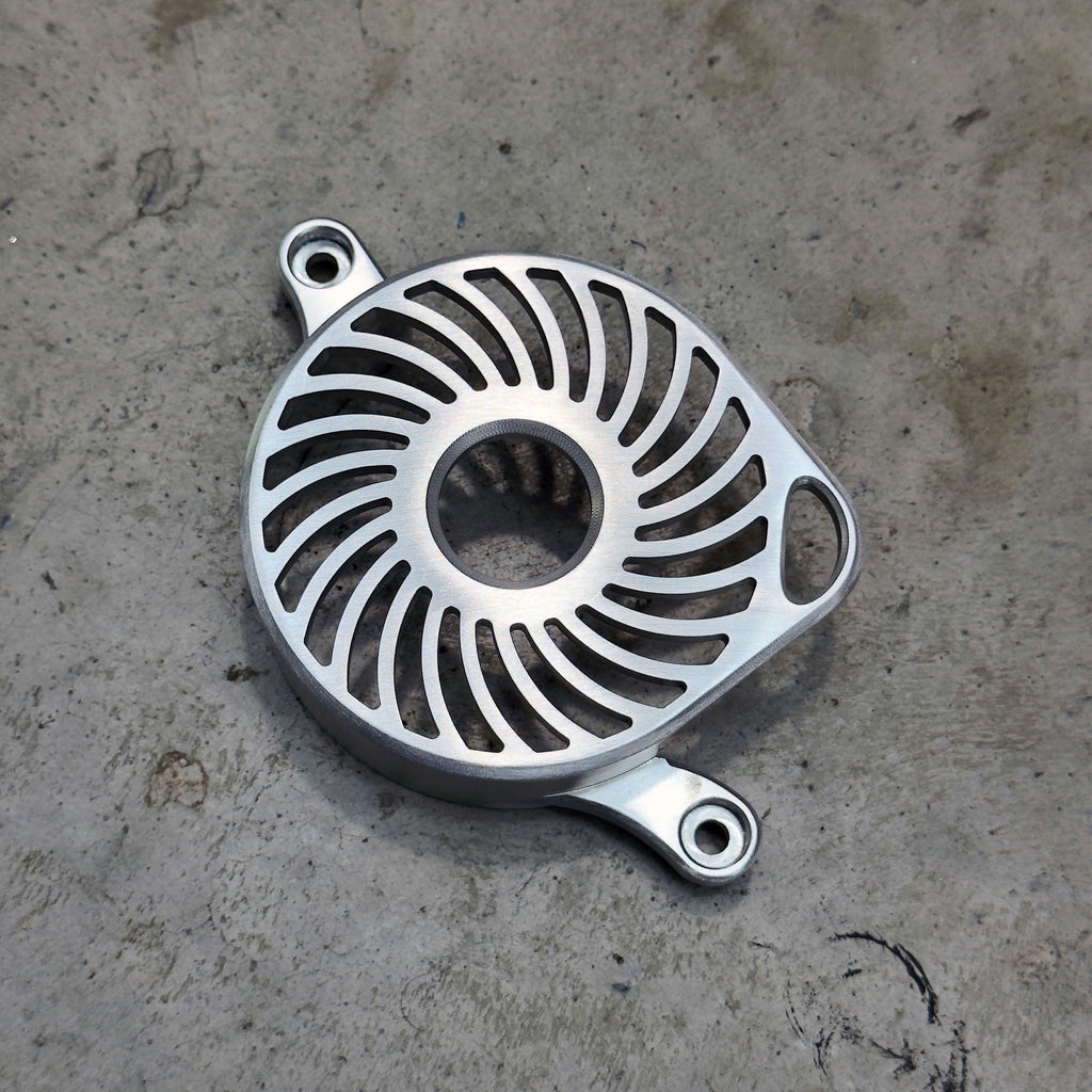 Sur-Ron LBX and E-Ride Pro aluminum motor cover – alternate angle