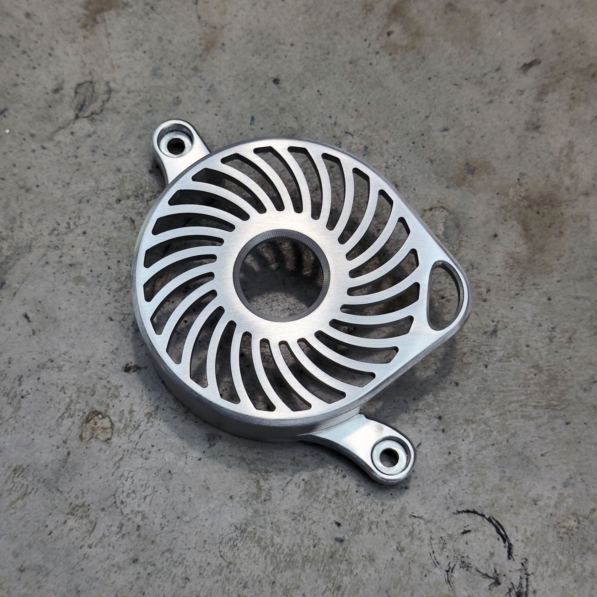Sur-Ron LBX and E-Ride Pro aluminum motor cover – alternate angle