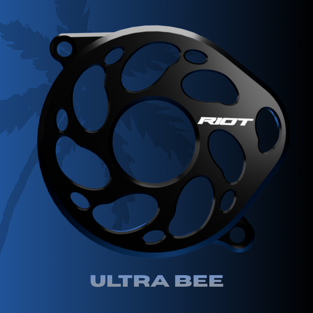 Sur-Ron Ultra Bee billet aluminum motor cover, 5-axis CNC – close-up detail