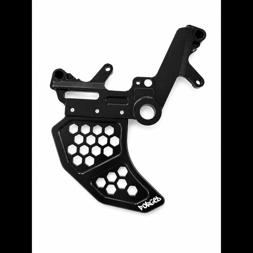 Surron Ultra Bee Dual Caliper Mount | CNC Metal Brake Upgrade w/ Rotor Guard Forged Racing
