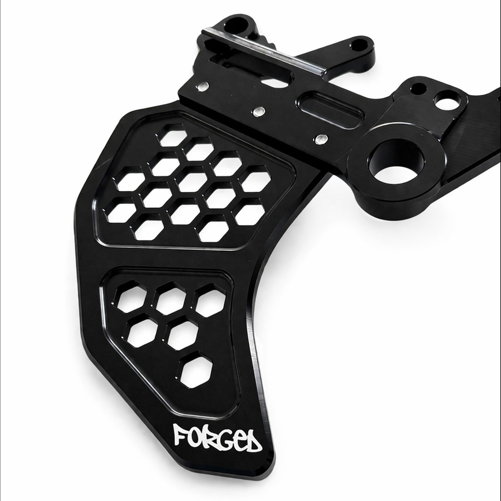 Surron Ultra Bee Dual Caliper Mount | CNC Metal Brake Upgrade w/ Rotor Guard Forged Racing