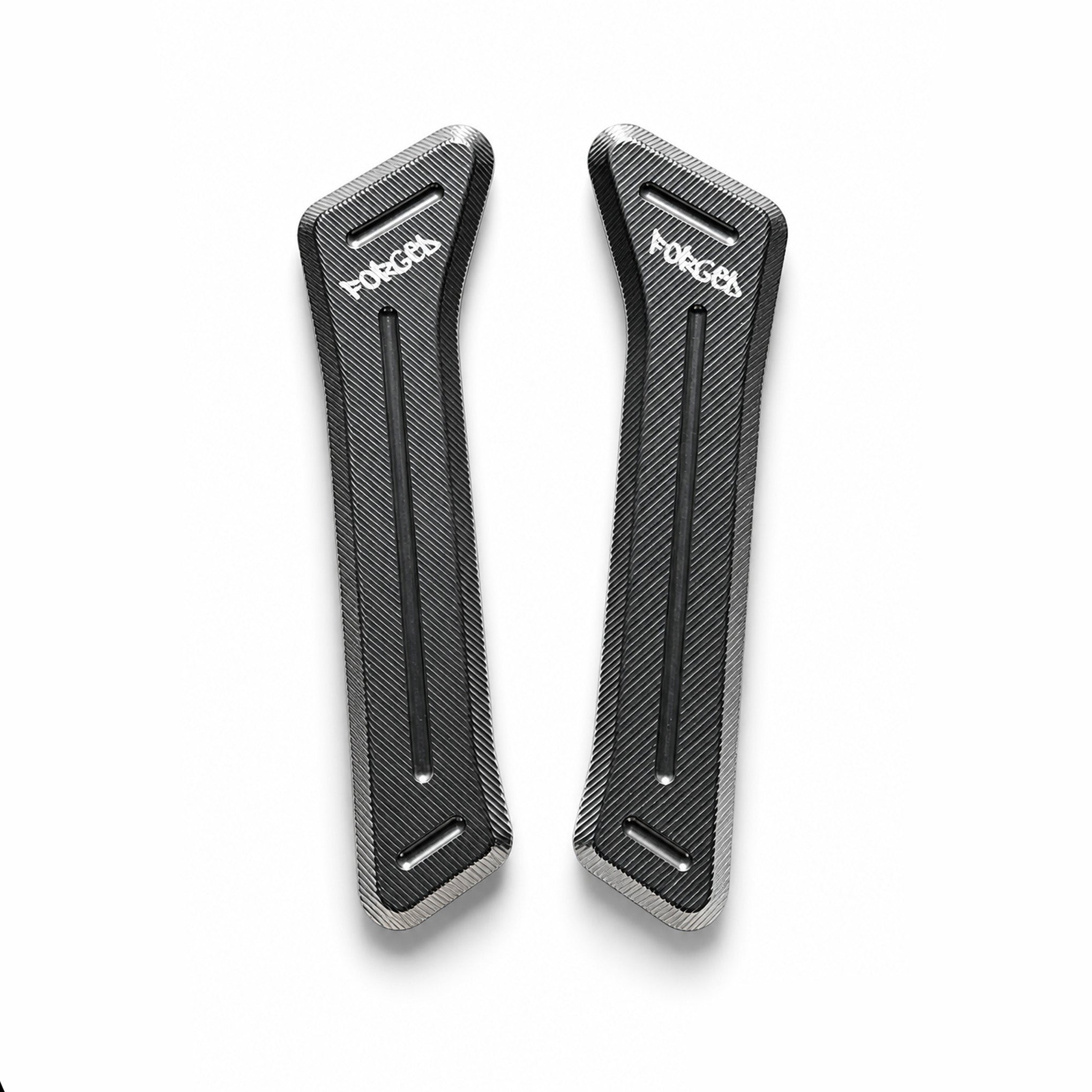 Surron Ultra Bee Metal Battery Guards | CNC Replacement (Black & Chrome) Forged Racing