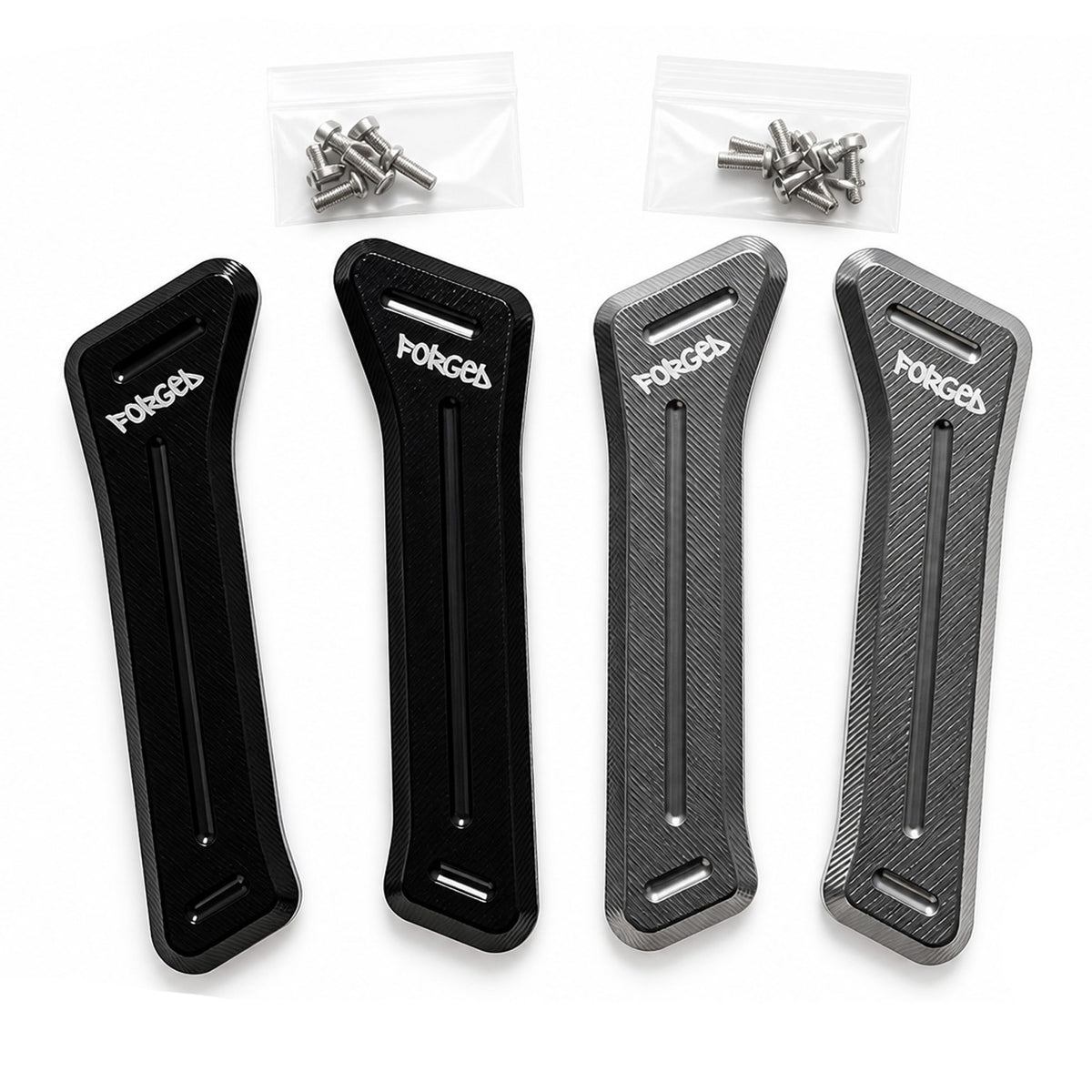Surron Ultra Bee Metal Battery Guards | CNC Replacement (Black & Chrome) Forged Racing