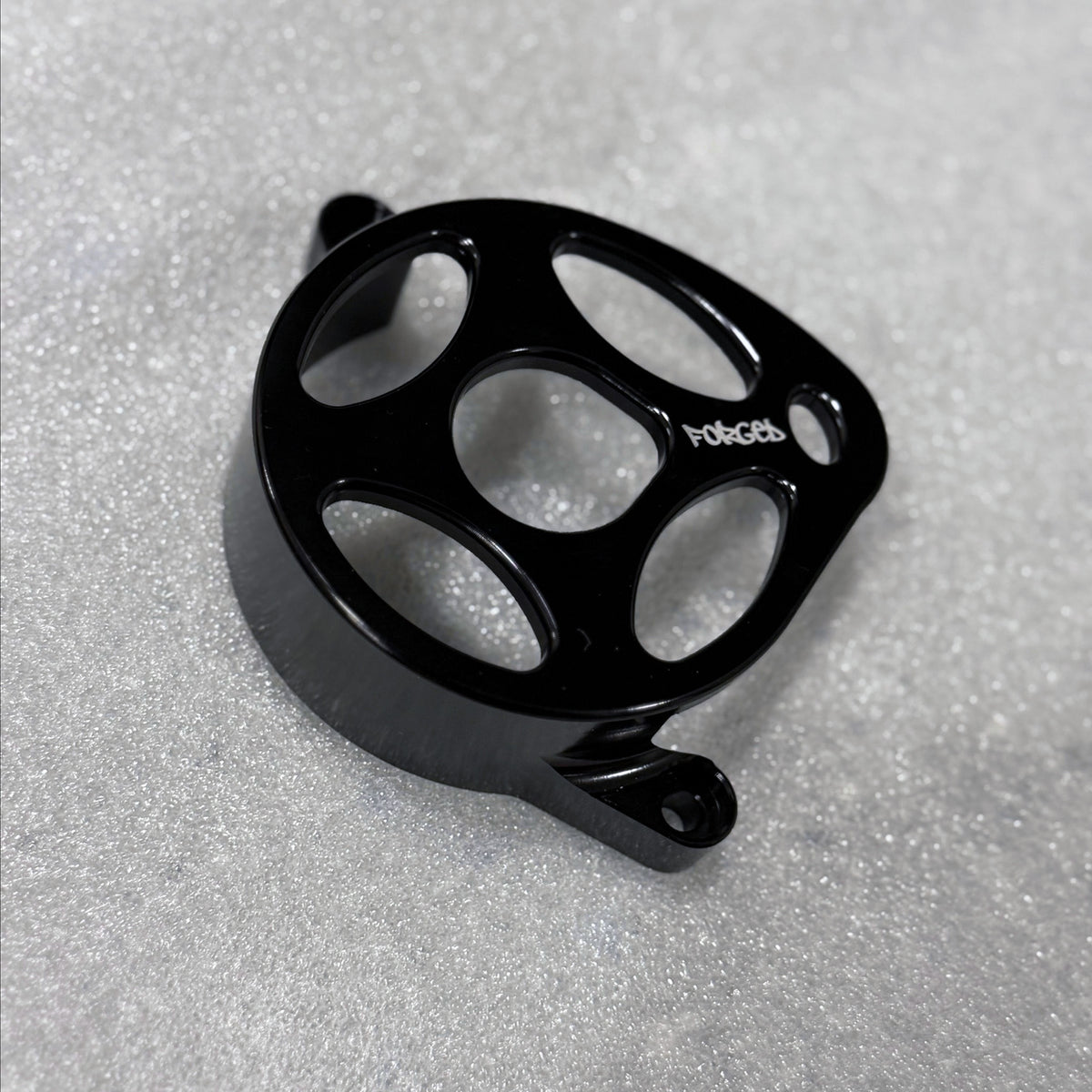 Surron Ultra Bee Metal Motor Cover | CNC Upgrade Replacement (Black & Chrome) Forged Racing