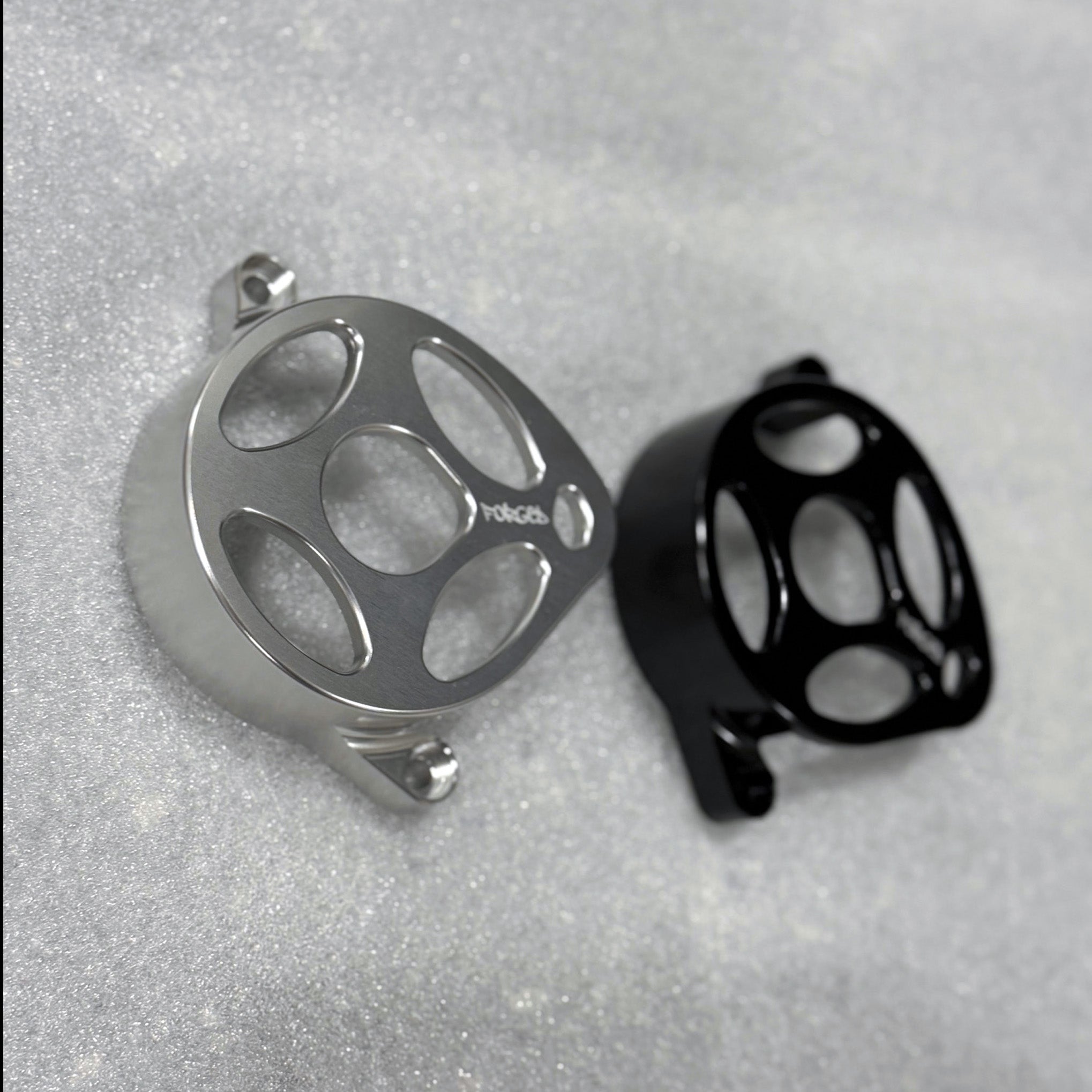 Surron Ultra Bee Metal Motor Cover | CNC Upgrade Replacement (Black & Chrome) Forged Racing