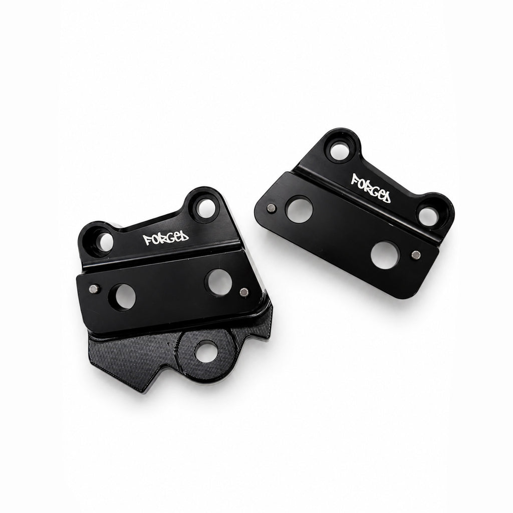 Talaria XXX Metal Foot Peg Brackets | CNC Upgrade Mounts (Black & Chrome) Forged Racing