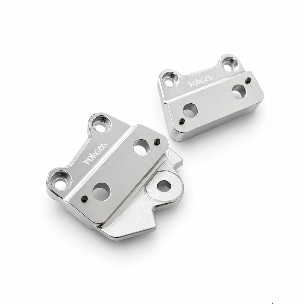 Talaria XXX Metal Foot Peg Brackets | CNC Upgrade Mounts (Black & Chrome) Forged Racing