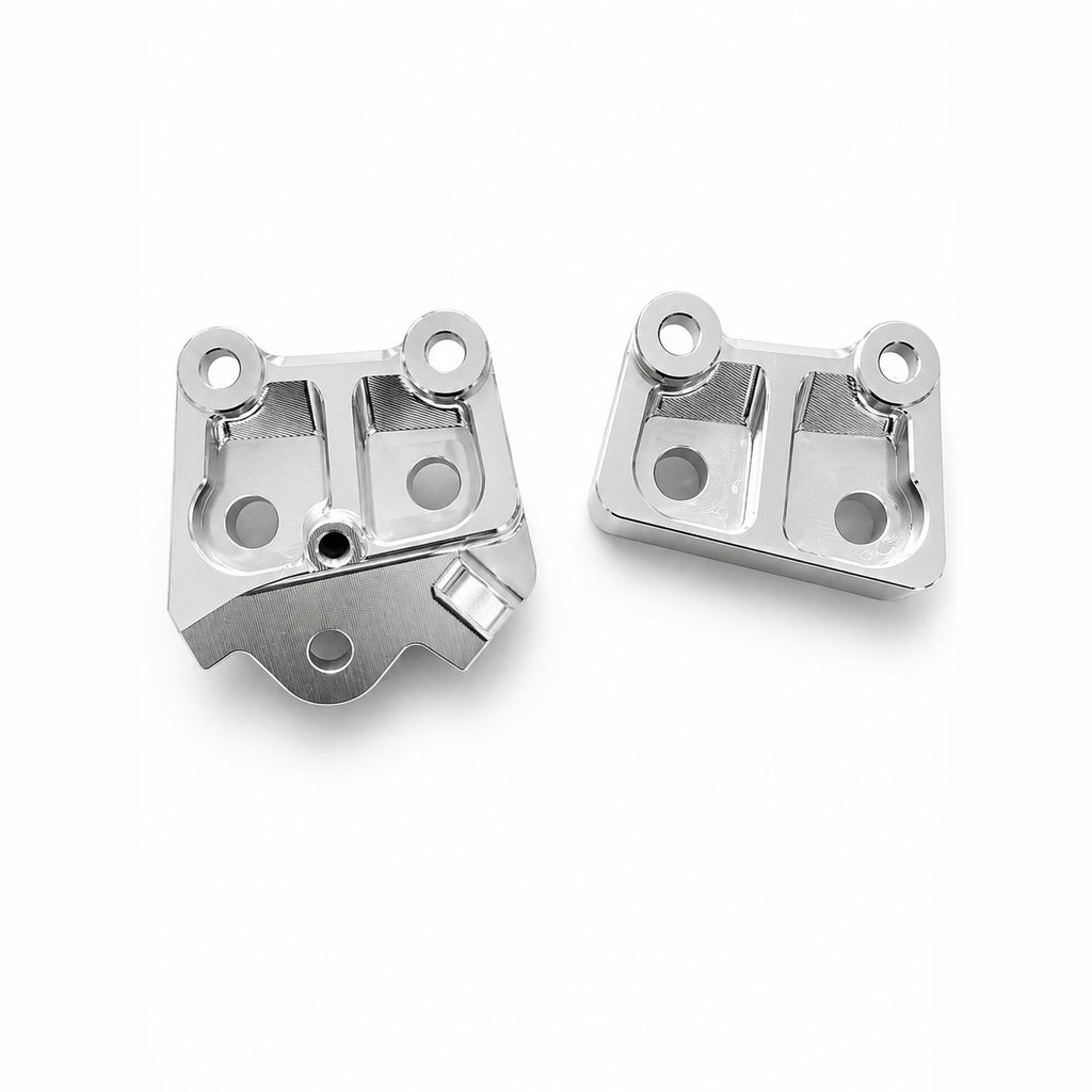 Talaria XXX Metal Foot Peg Brackets | CNC Upgrade Mounts (Black & Chrome) Forged Racing