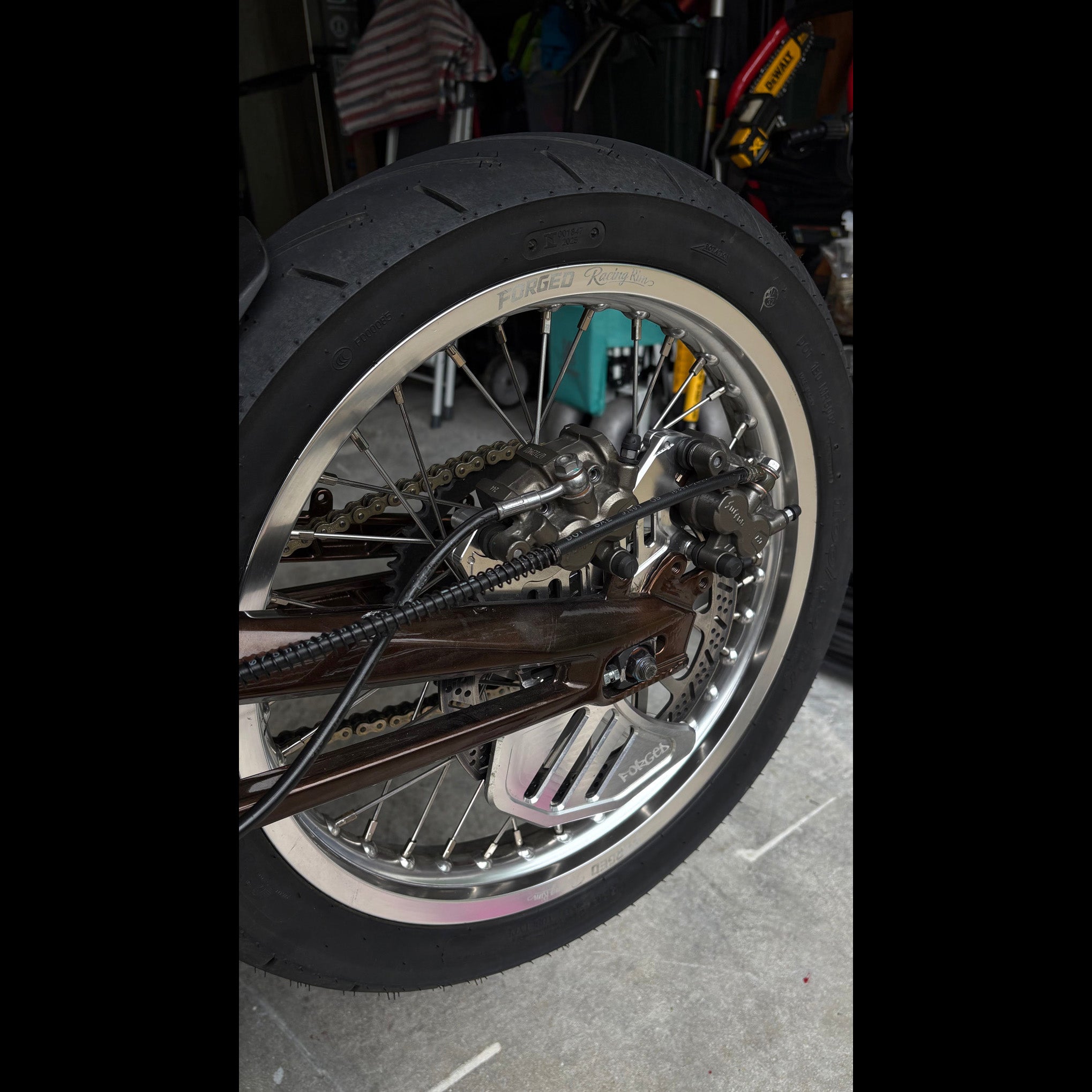 Talaria XXX / MX4, MX3, Sting - Supermoto Wheelset (Thick/Wide) - Chrome Silver Forged Racing