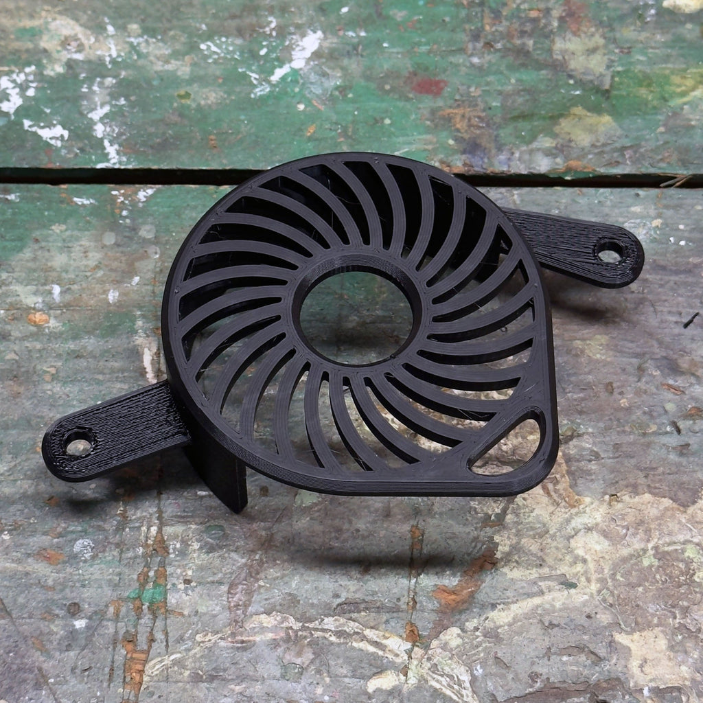 Talaria XXX 3D-printed plastic motor cover – close-up detail