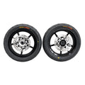 Tuttio and Yozma 12-inch chrome supermoto wheel set