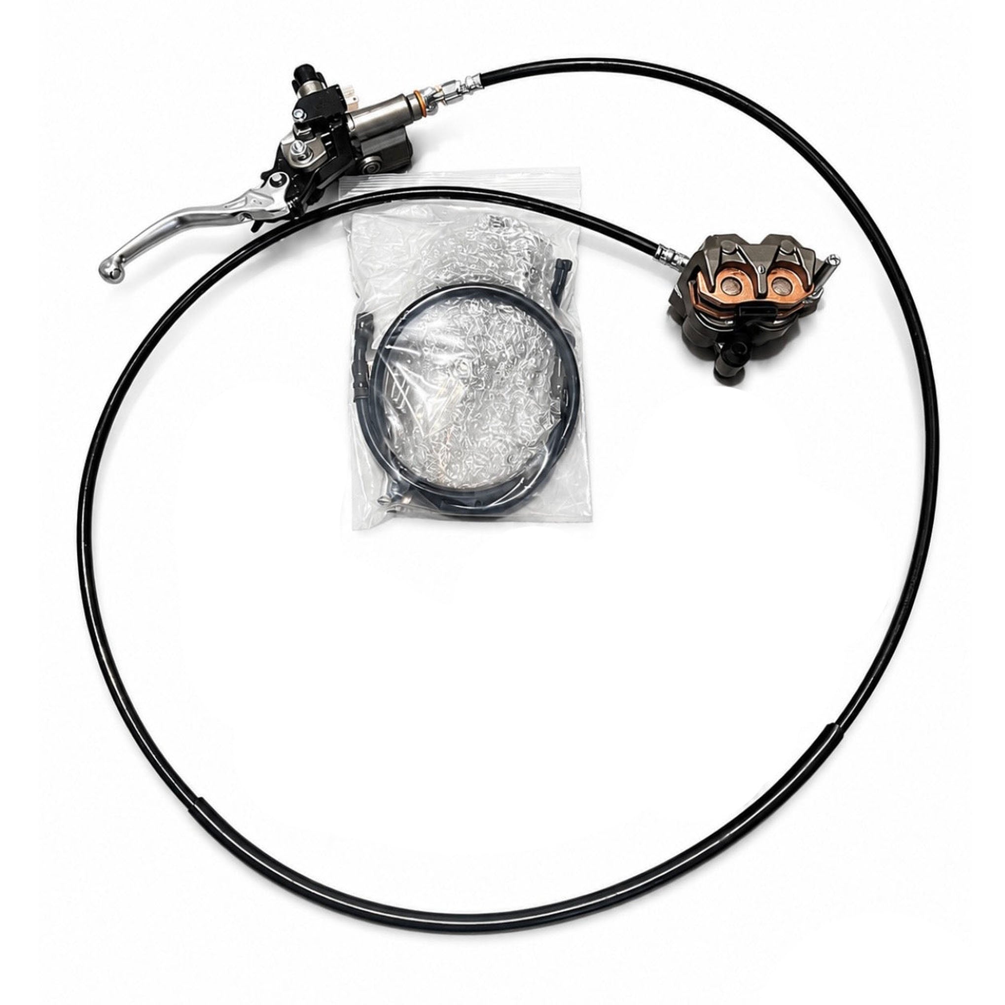 Full foot brake kit for Tuttio and Yozma with CNC aluminum components – different angle