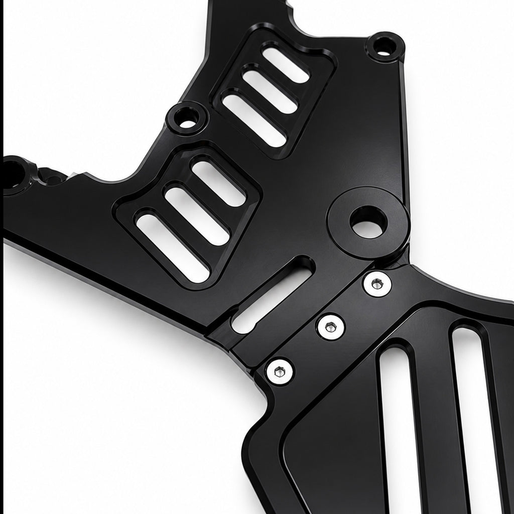 Upgraded Dual Caliper Mount + Rotor Guard for Sur Ron, Talaria & Segway | Heavy Duty Metal Forged Racing