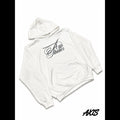 White Axis Studios Distressed Hoodie Axis Studios
