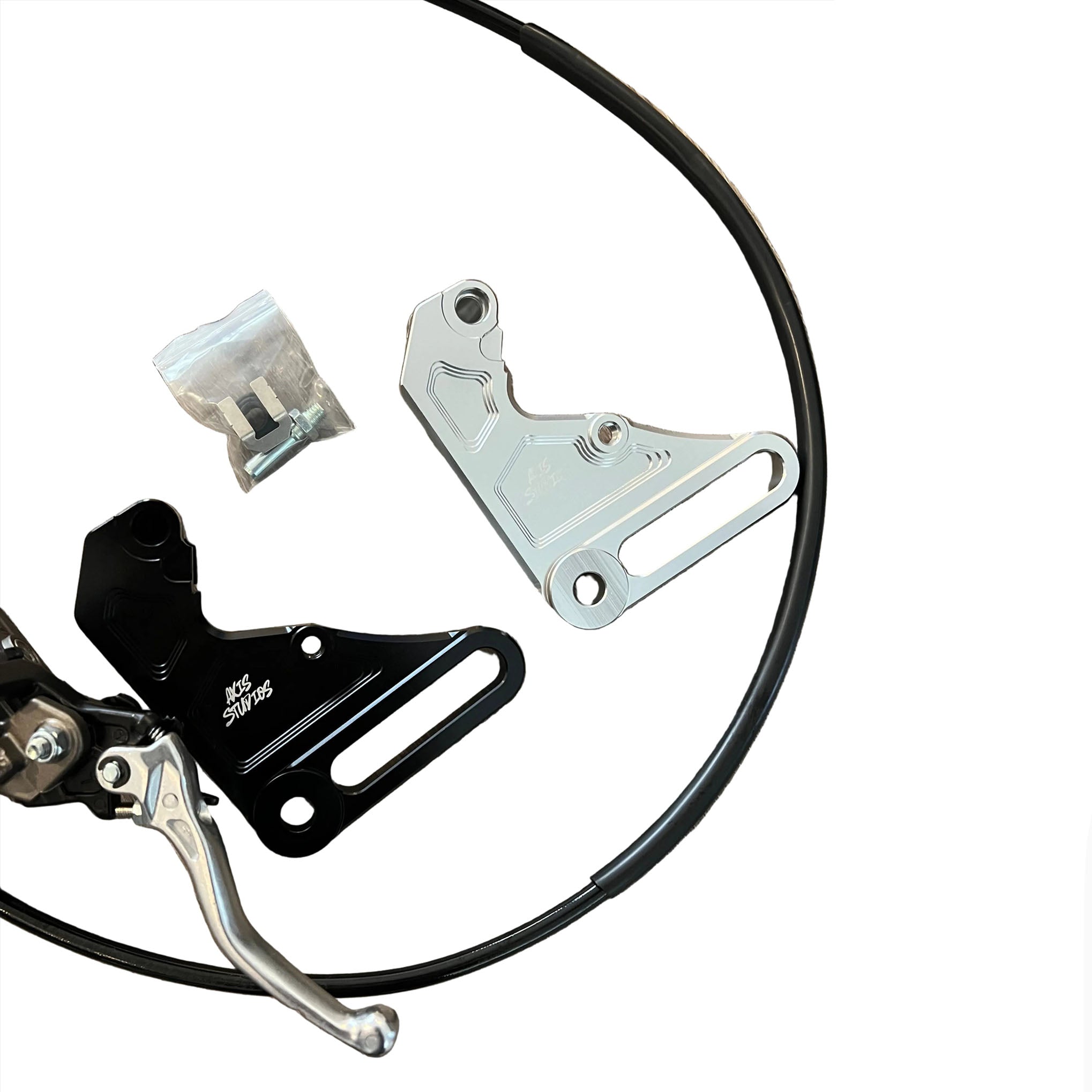 Yozma, Tuttio, Strike and Heybike Ultra Bee-level brake kit – close-up detail